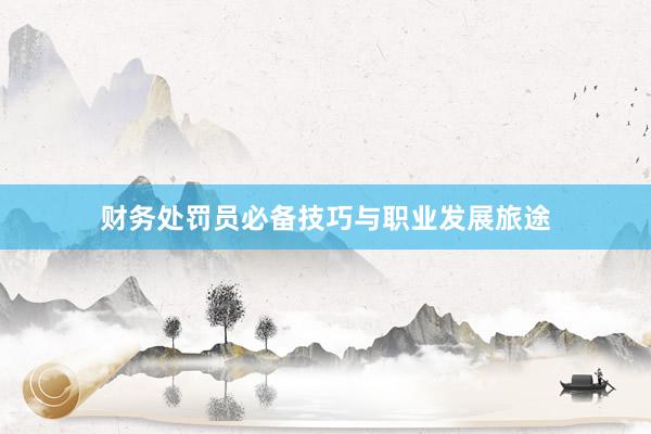 财务处罚员必备技巧与职业发展旅途